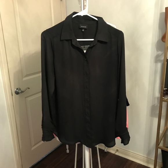 Who What Wear Tops - Black Long Sleeve Who What Wear Blouse NWT
